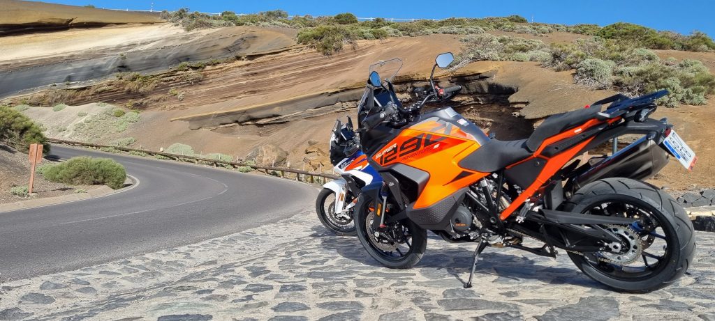 Ktm 1290 Super Adventure 2023 test Tenerife. Alquiler motosTenerife